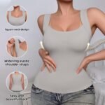 Womens Seamless Tank Top With Built-in Bra Padding - Image 2