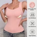 Womens Seamless Tank Top With Built-in Bra Padding - Image 4