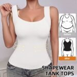 Womens Seamless Tank Top With Built-in Bra Padding - Image 5